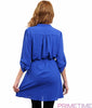 ROYAL BLUE BELTED TUNIC DRESS