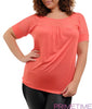 CORAL ORANGE LACE PLUS SIZE