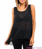 BLACK CHIFFON TOP